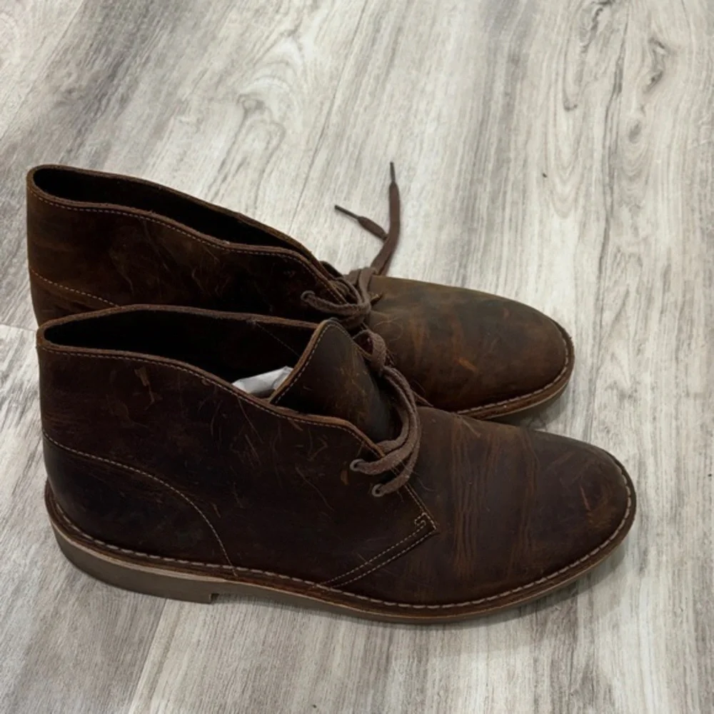 Clark’s  Men's Brown Leather Boots chucka boots size 12